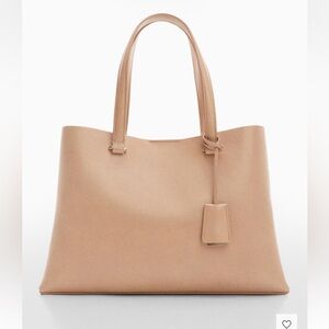 Mango Classic Beige Tote Bag